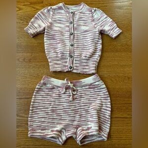 Misha & Puff Short Sleeve Cardigan and Shorts Set